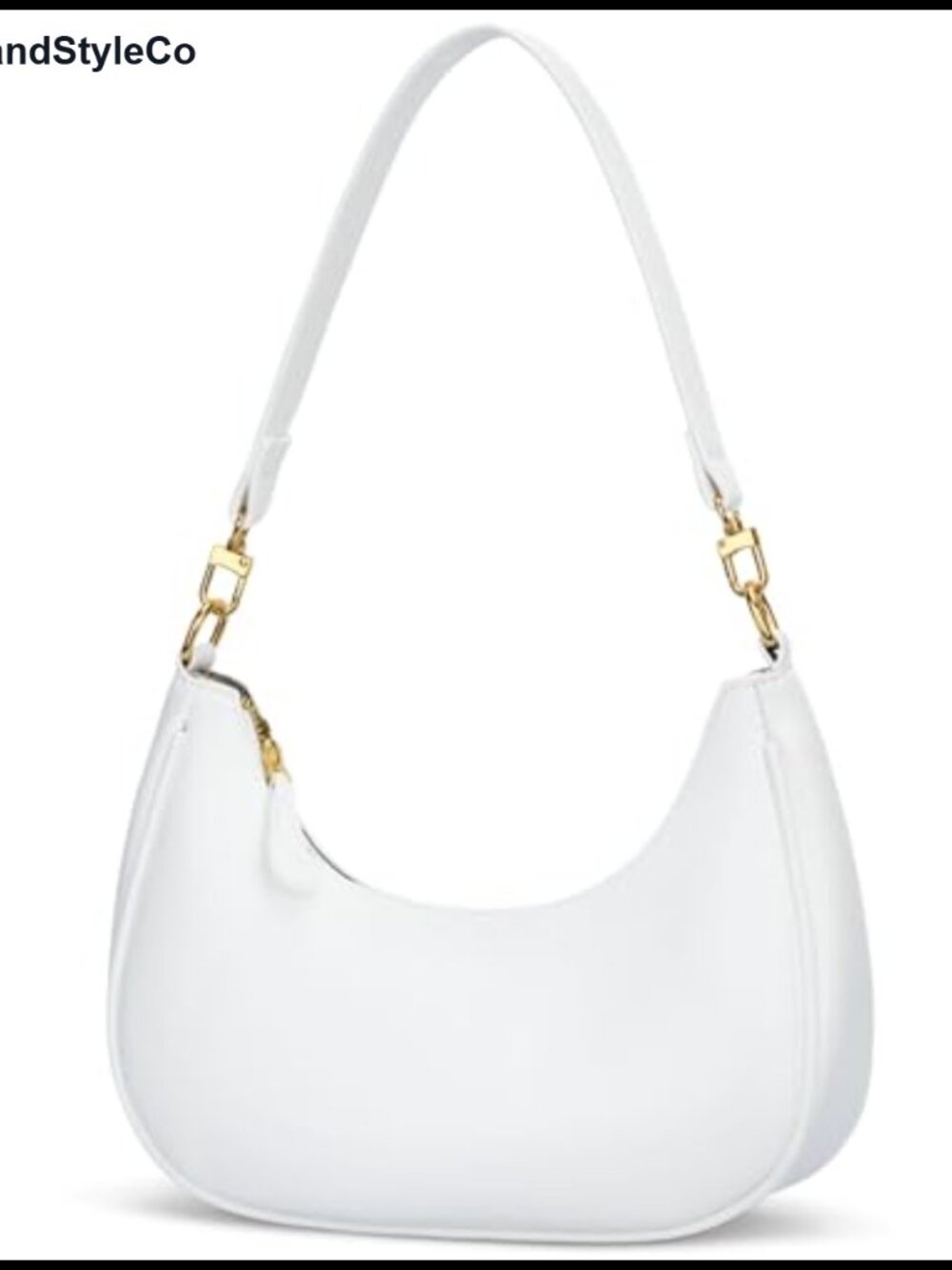Women's Small Shoulder Bag Cute Crescent Hobo Purse PU Leather Detachable Strap